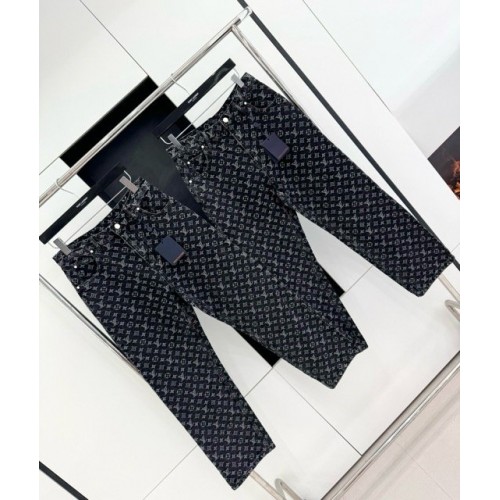 LV 2024FW Monogram Logo Jeans