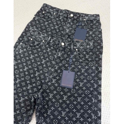 LV 2024FW Monogram Logo Jeans LV 2024FW Monogram Logo Jeans