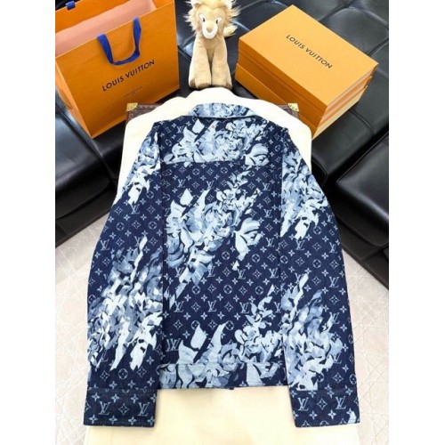 LV 2024FW New Full Print Denim Jacket