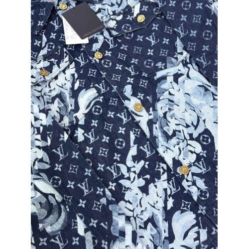 LV 2024FW New Full Print Denim Jacket LV 2024FW New Full Print Denim Jacket