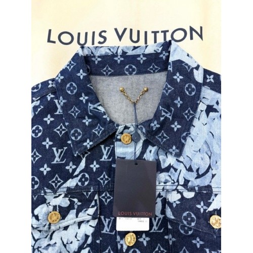 LV 2024FW New Full Print Denim Jacket LV 2024FW New Full Print Denim Jacket