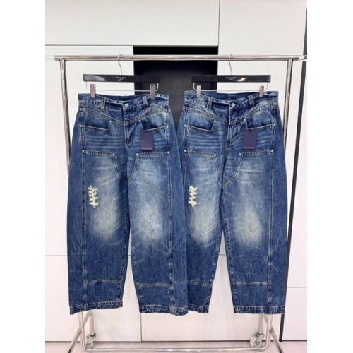 LV 2024FW Turquoise Denim Pants