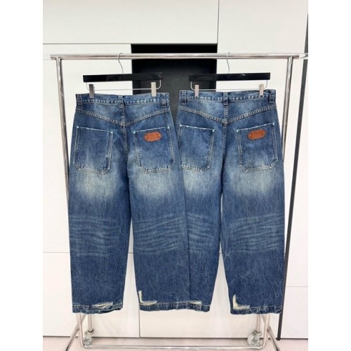 LV 2024FW Turquoise Denim Pants LV 2024FW Turquoise Denim Pants