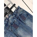 LV 2024FW Turquoise Denim Pants LV 2024FW Turquoise Denim Pants