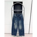 LV 2024FW Turquoise Denim Pants LV 2024FW Turquoise Denim Pants