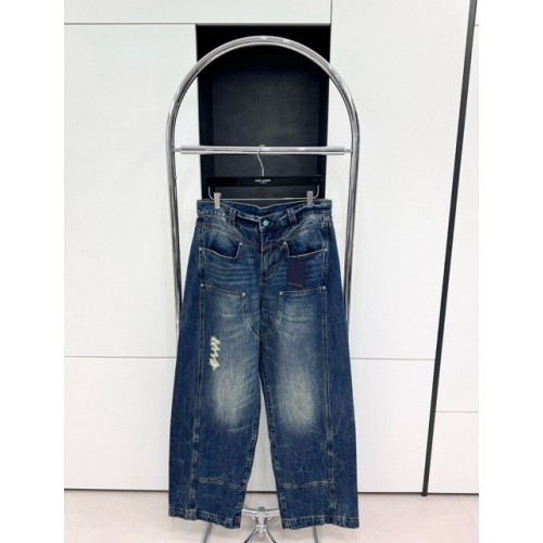 LV 2024FW Turquoise Denim Pants LV 2024FW Turquoise Denim Pants