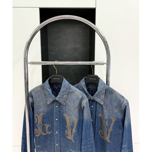 LV 2024FW Western Denim Series Denim Jacket LV 2024FW Western Denim Series Denim Jacket