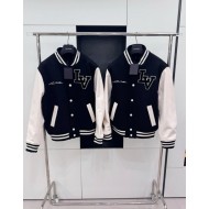 LV 2024SS Early Spring New Baseball Jacket - Black