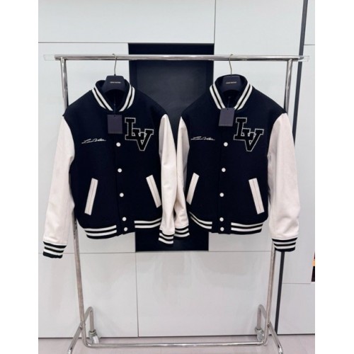 LV 2024SS Early Spring New Baseball Jacket - Black