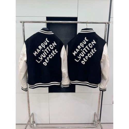 LV 2024SS Early Spring New Baseball Jacket - Black LV 2024SS Early Spring New Baseball Jacket - Black
