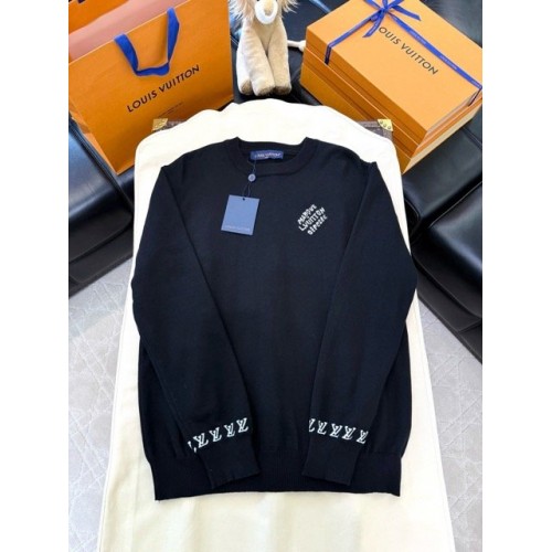 LV 2024SS Lettering Long Sleeve Thin Sweater