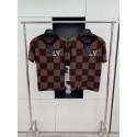 LV 2024SS Year of the Dragon Diamond Knitted Short Sleeve LV 2024SS Year of the Dragon Diamond Knitted Short Sleeve