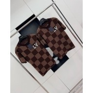 LV 2024SS Year of the Dragon Diamond Knitted Short Sleeve