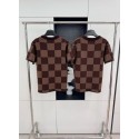 LV 2024SS Year of the Dragon Diamond Knitted Short Sleeve LV 2024SS Year of the Dragon Diamond Knitted Short Sleeve