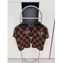 LV 2024SS Year of the Dragon Diamond Knitted Short Sleeve LV 2024SS Year of the Dragon Diamond Knitted Short Sleeve