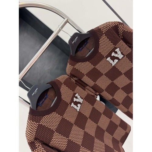 LV 2024SS Year of the Dragon Diamond Knitted Short Sleeve LV 2024SS Year of the Dragon Diamond Knitted Short Sleeve