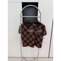 LV 2024SS Year of the Dragon Diamond Knitted Short Sleeve LV 2024SS Year of the Dragon Diamond Knitted Short Sleeve