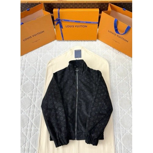 LV 2025SS All Over Printed Jacket - Black