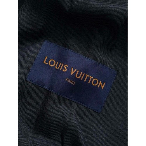LV 2025SS All Over Printed Jacket - Black LV 2025SS All Over Printed Jacket - Black