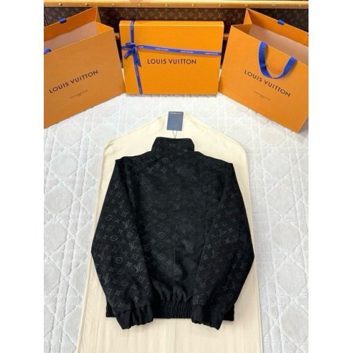 LV 2025SS All Over Printed Jacket - Black
