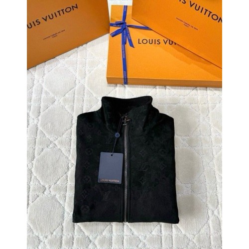 LV 2025SS All Over Printed Jacket - Black LV 2025SS All Over Printed Jacket - Black
