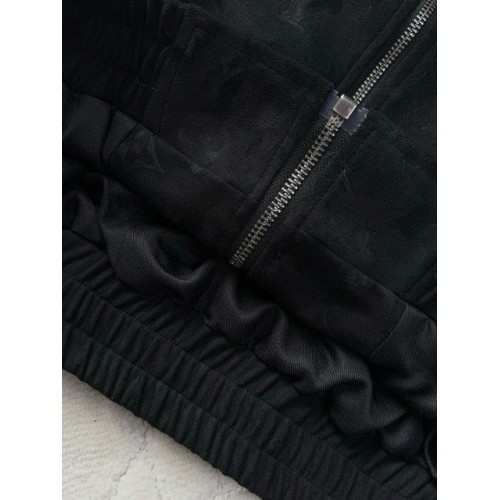 LV 2025SS All Over Printed Jacket - Black LV 2025SS All Over Printed Jacket - Black