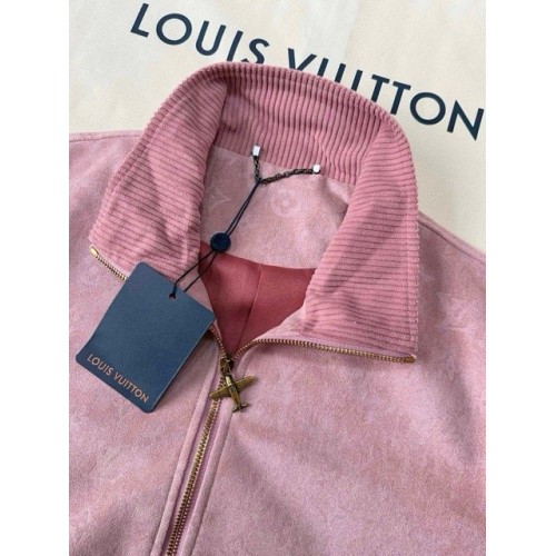 LV 2025SS All Over Printed Jacket - Pink LV 2025SS All Over Printed Jacket - Pink