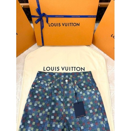 LV 2025SS Colorful Checkerboard Shorts Pants LV 2025SS Colorful Checkerboard Shorts Pants