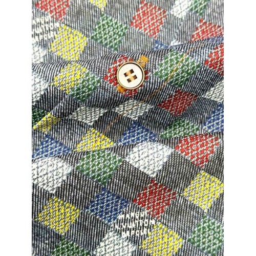 LV 2025SS Colorful Checkerboard Suit Shirt Short Sleeve LV 2025SS Colorful Checkerboard Suit Shirt Short Sleeve