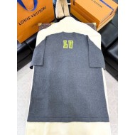 LV 2025SS Cute Dog Paw Print Wool Short Sleeves
