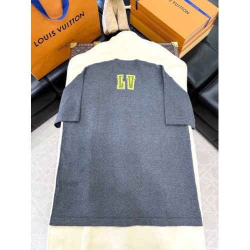 LV 2025SS Cute Dog Paw Print Wool Short Sleeves