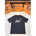 LV 2025SS Early Spring New Full Jacquard Logo Short Sleeve Pure Wool