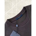 LV 2025SS Early Spring Globe Series Printed Short Sleeves - Black