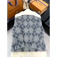 LV 2025SS Early Spring New Coarse Flower Woven Plaid Jacket