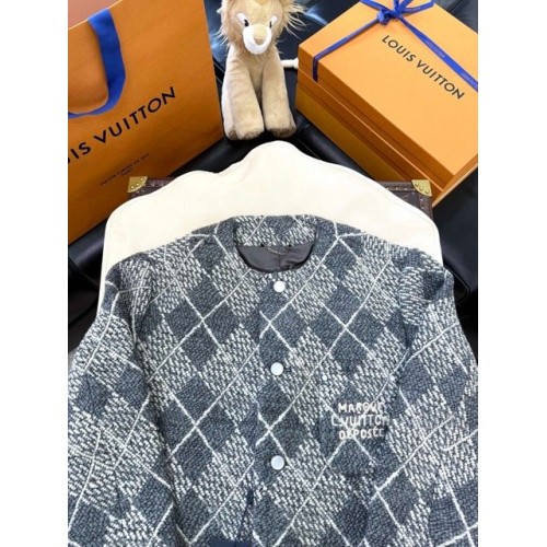 LV 2025SS Early Spring New Coarse Flower Woven Plaid Jacket LV 2025SS Early Spring New Coarse Flower Woven Plaid Jacket