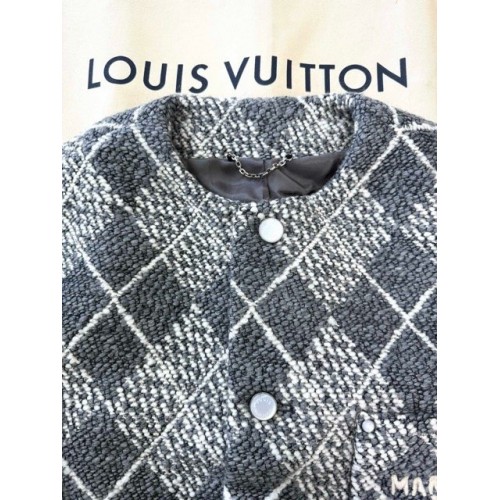 LV 2025SS Early Spring New Coarse Flower Woven Plaid Jacket LV 2025SS Early Spring New Coarse Flower Woven Plaid Jacket