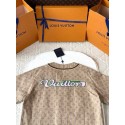 LV 2025SS Early Spring New Denim Short Sleeves - Light Brown LV 2025SS Early Spring New Denim Short Sleeves - Light Brown