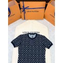 LV 2025SS Early Spring New Full Jacquard Logo Short Sleeve Pure Wool