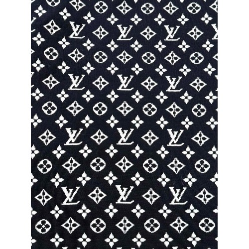 LV 2025SS Early Spring New Full Jacquard Logo Short Sleeve Pure Wool