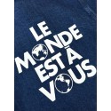 LV 2025SS Earth Print Leather Patched Denim Shirt LV 2025SS Earth Print Leather Patched Denim Shirt