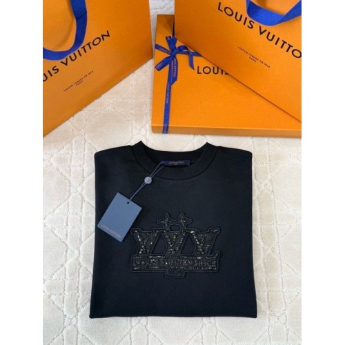 LV 2025SS Embroidered Beads and Diamond Sweatshirt LV 2025SS Embroidered Beads and Diamond Sweatshirt