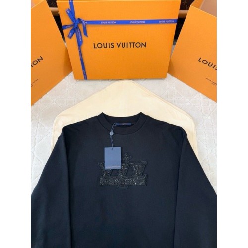LV 2025SS Embroidered Beads and Diamond Sweatshirt LV 2025SS Embroidered Beads and Diamond Sweatshirt
