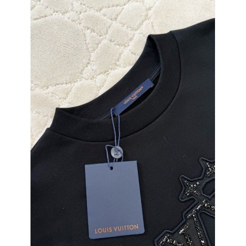 LV 2025SS Embroidered Beads and Diamond Sweatshirt LV 2025SS Embroidered Beads and Diamond Sweatshirt