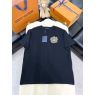 LV 2025SS Golden Dog Seal Round Neck Short Sleeve