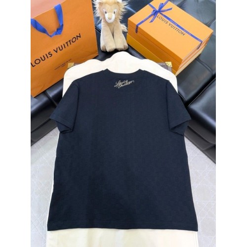 LV 2025SS Golden Dog Seal Round Neck Short Sleeve