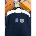 LV 2025SS Golden Dog Seal Round Neck Short Sleeve LV 2025SS Golden Dog Seal Round Neck Short Sleeve