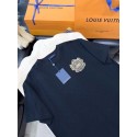 LV 2025SS Golden Dog Seal Round Neck Short Sleeve LV 2025SS Golden Dog Seal Round Neck Short Sleeve