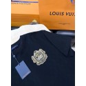 LV 2025SS Golden Dog Seal Round Neck Short Sleeve LV 2025SS Golden Dog Seal Round Neck Short Sleeve