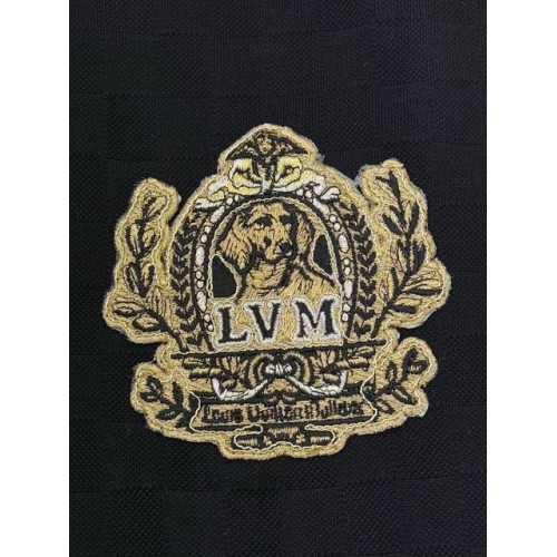 LV 2025SS Golden Dog Seal Round Neck Short Sleeve LV 2025SS Golden Dog Seal Round Neck Short Sleeve