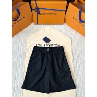 LV 2025SS Monogram Shorts - Black